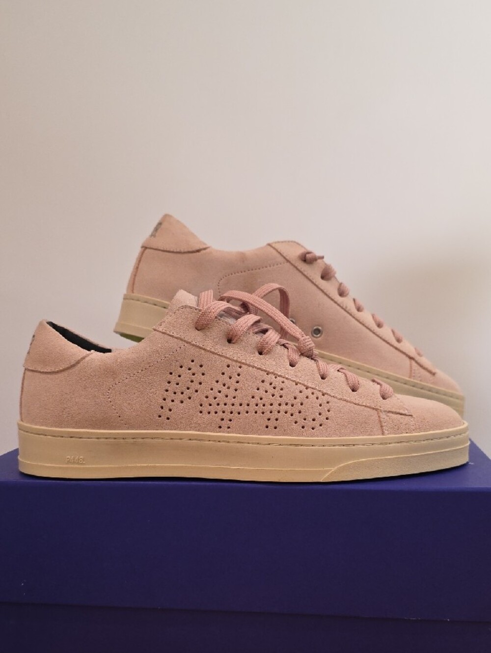 NEW $298 P448 JACK MEN'S PINK SUEDE SNEAKERS STYLE F22JACK-M SIZE 42